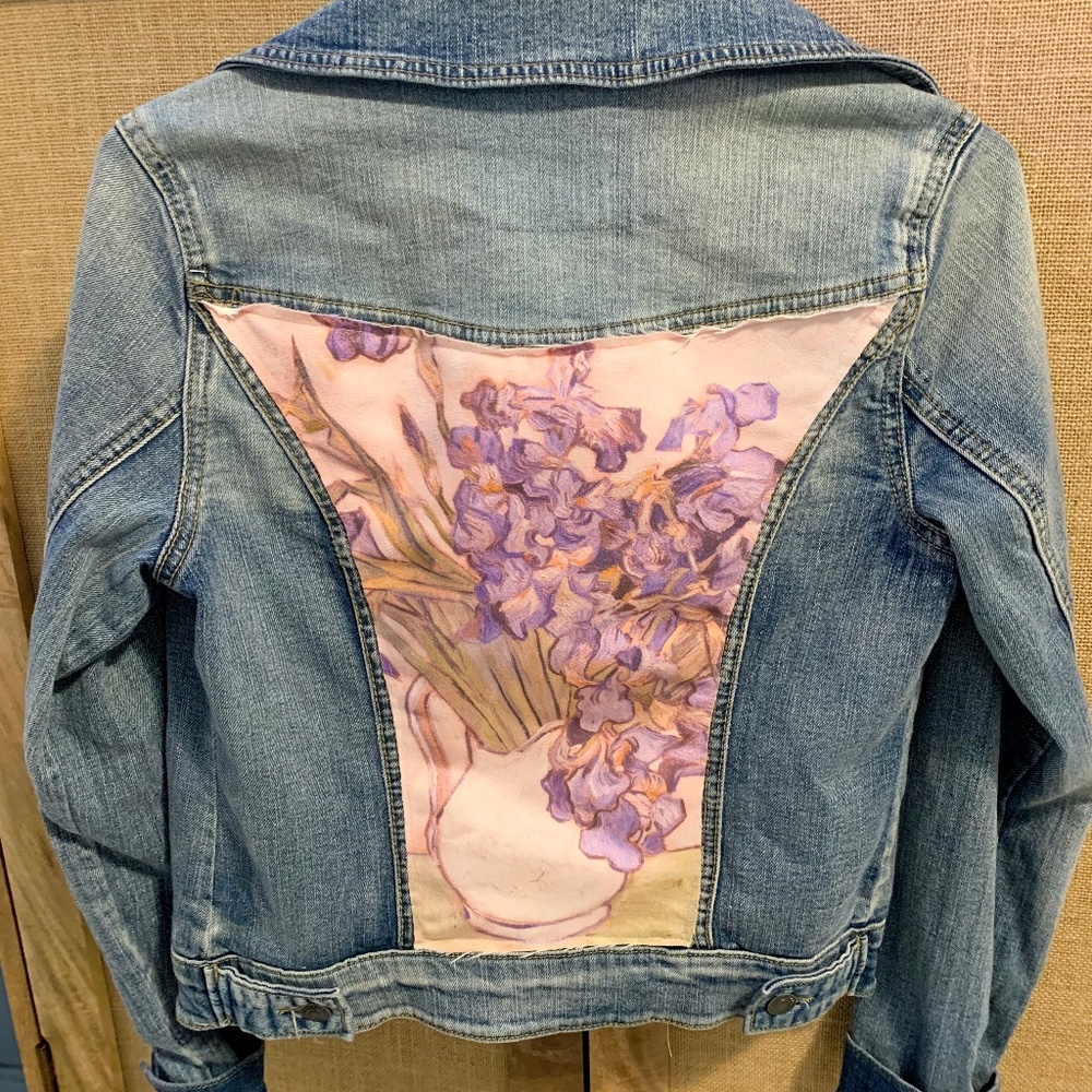 Vincent Van Gogh's Irises Denim Jacket - small